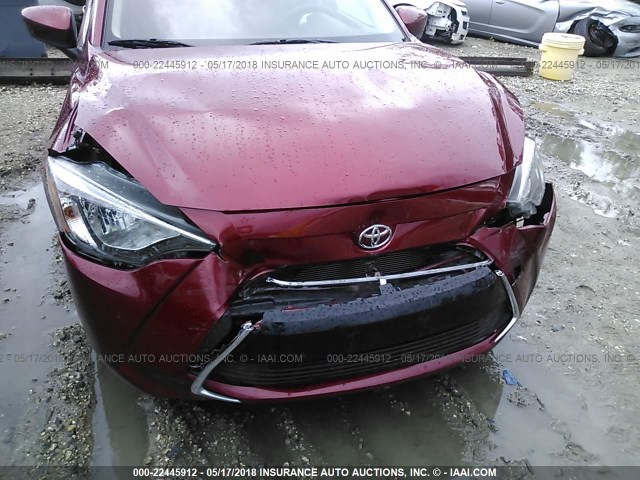 3MYDLBYV9HY188640 - 2017 TOYOTA YARIS IA RED photo 6