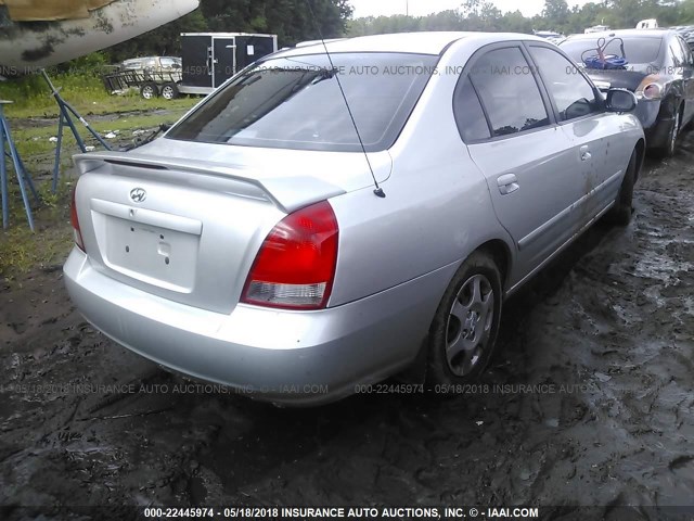 KMHDN45D03U485982 - 2003 HYUNDAI ELANTRA GLS/GT SILVER photo 4