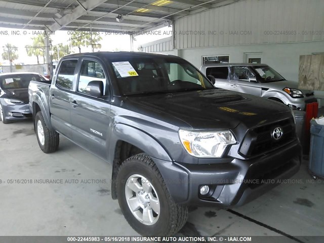 3TMLU4EN6DM130851 - 2013 TOYOTA TACOMA DOUBLE CAB ნაცრისფერი ფოტო 1