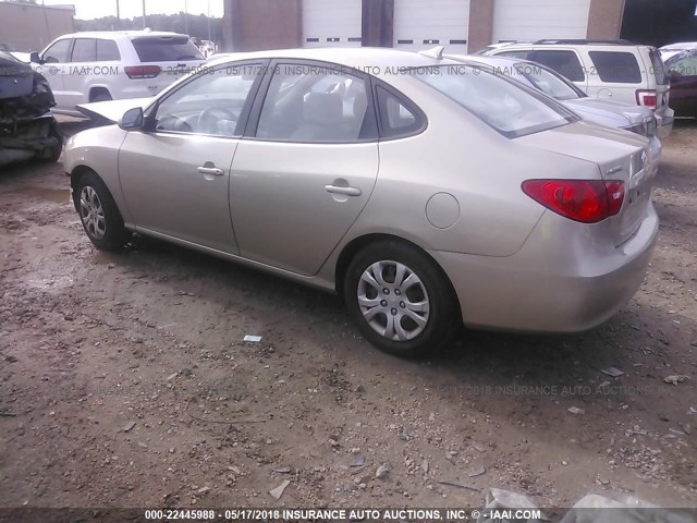 KMHDU46D99U733611 - 2009 HYUNDAI ELANTRA GLS/SE GOLD photo 3