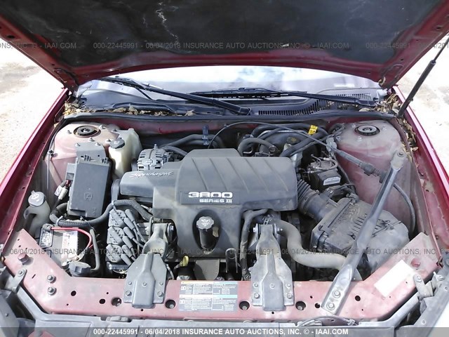 2G2WR554671210243 - 2007 PONTIAC GRAND PRIX GT RED photo 10