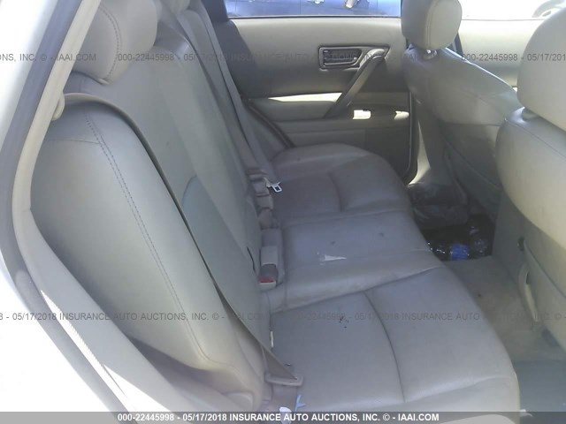 JNRBS08WX4X405064 - 2004 INFINITI FX45 WHITE photo 8