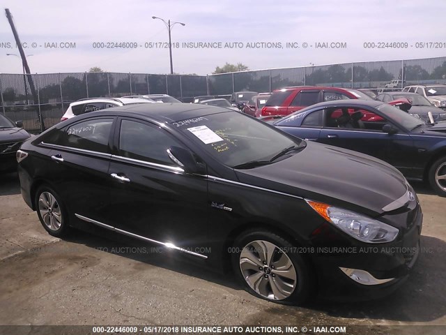 KMHEC4A4XEA102554 - 2014 HYUNDAI SONATA HYBRID BLACK photo 1