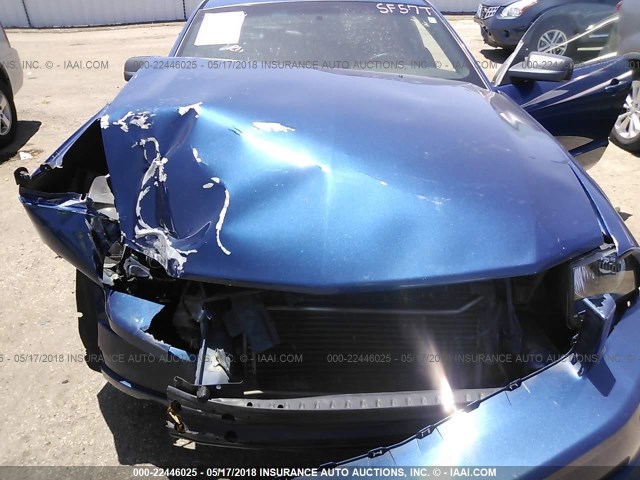 1ZVHT82H665172571 - 2006 FORD MUSTANG GT BLUE photo 10