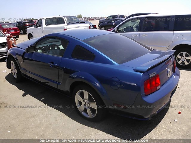 1ZVHT82H665172571 - 2006 FORD MUSTANG GT BLUE photo 3