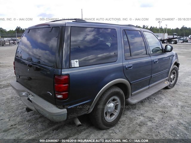 1FMRU17W82LA91799 - 2002 FORD EXPEDITION EDDIE BAUER BLUE photo 4