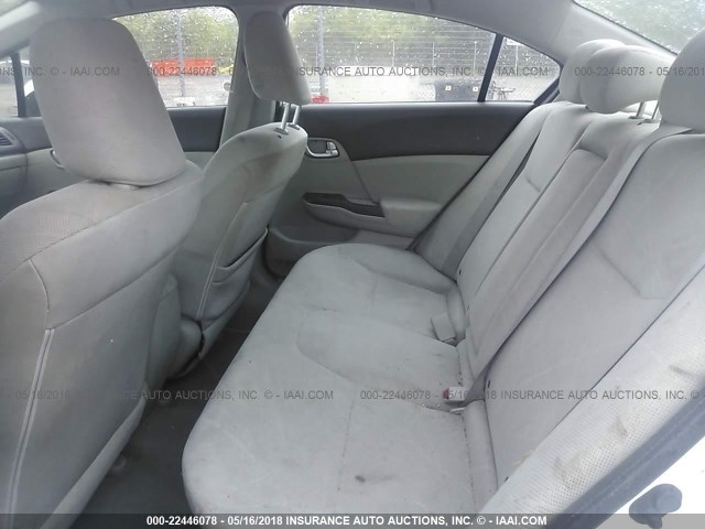 19XFB2F82CE341165 - 2012 HONDA CIVIC EX WHITE photo 8