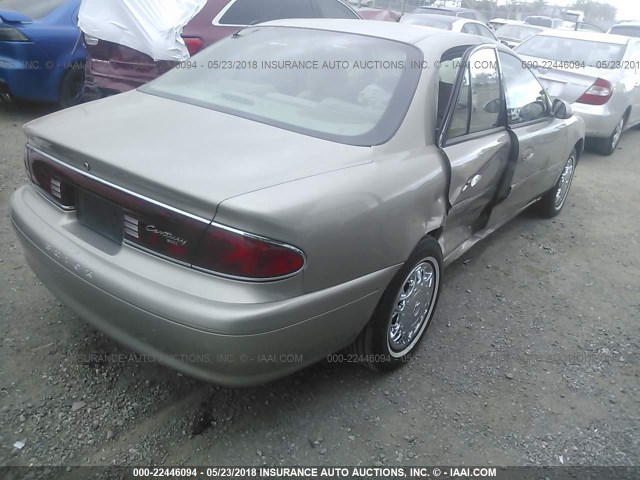 2G4WS52J211310725 - 2001 BUICK CENTURY CUSTOM GOLD photo 4