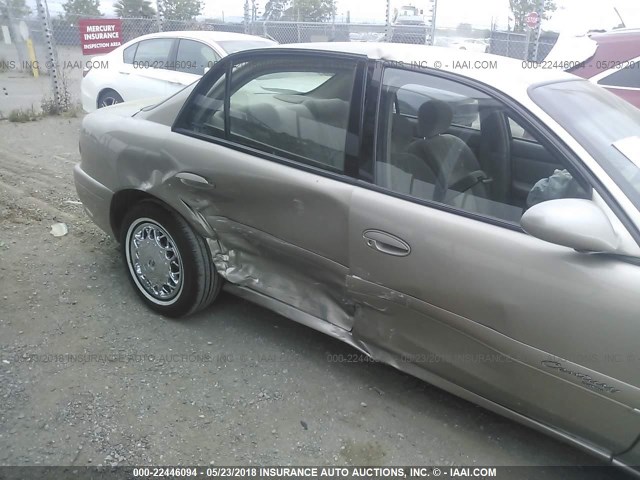 2G4WS52J211310725 - 2001 BUICK CENTURY CUSTOM GOLD photo 6