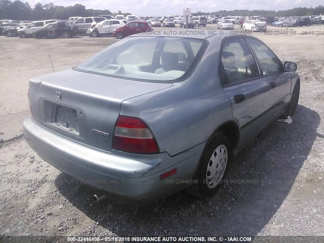 1HGCD562XRA007215 - 1994 HONDA ACCORD DX BLUE photo 4