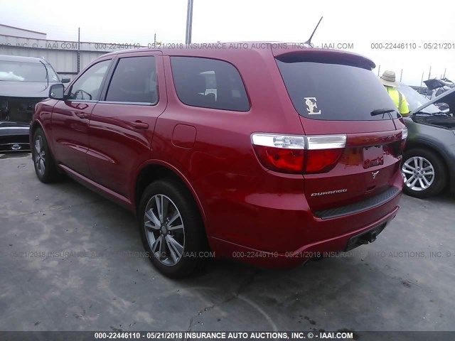 1C4RDHAG0DC659609 - 2013 DODGE DURANGO SXT RED photo 3