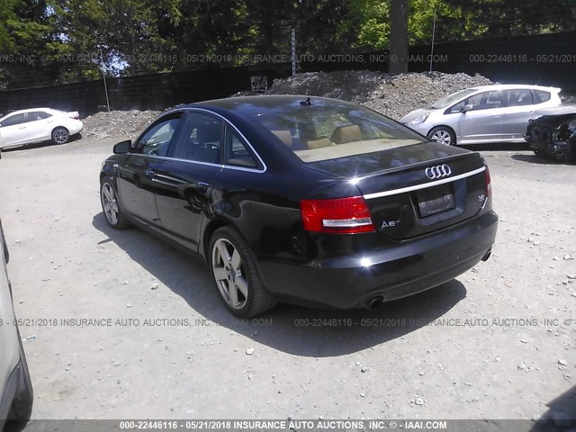 WAUDH74F78N001594 - 2008 AUDI A6 3.2 QUATTRO BLACK photo 3