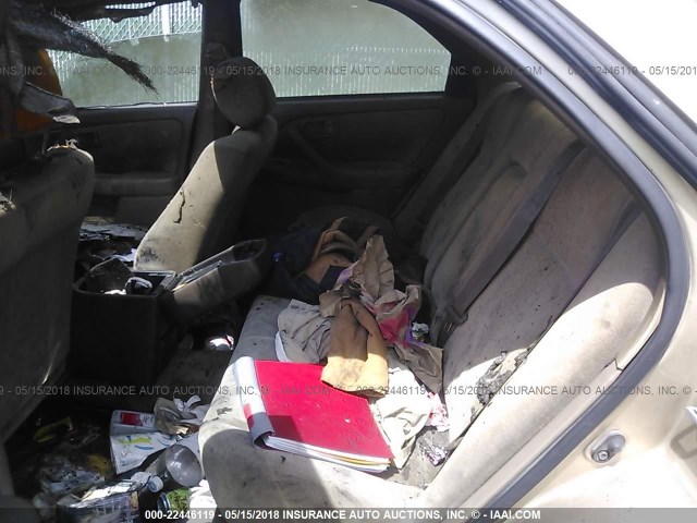 4T1BG22K6WU385656 - 1998 TOYOTA CAMRY CE/LE/XLE 金色 照片 8