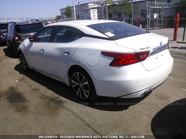 1N4AA6AP8JC383269 - 2018 NISSAN MAXIMA 3.5S/SV/SL/SR/PLAT WHITE photo 3