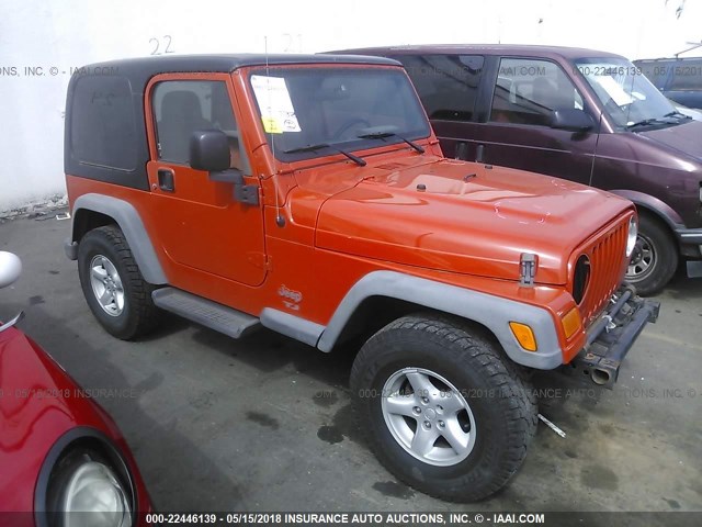 1J4FA29155P380279 - 2005 JEEP WRANGLER / TJ SE ORANGE photo 1