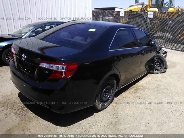 4T4BF1FK2DR302525 - 2013 TOYOTA CAMRY L/SE/LE/XLE BLACK photo 4