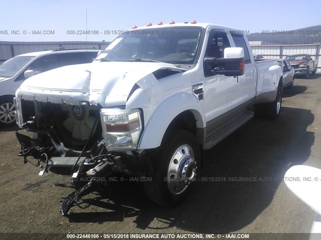 1FTXW43R08EB13508 - 2008 FORD F450 SUPER DUTY WHITE photo 2