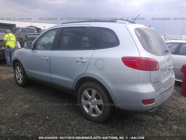 5NMSH73E77H003537 - 2007 HYUNDAI SANTA FE SE/LIMITED Light Blue photo 3