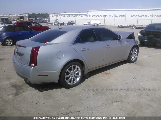 1G6DF577280132224 - 2008 CADILLAC CTS SILVER photo 4