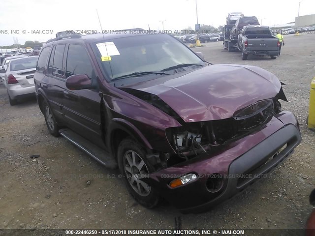 5GADT13S942433629 - 2004 BUICK RAINIER CXL BURGUNDY photo 1