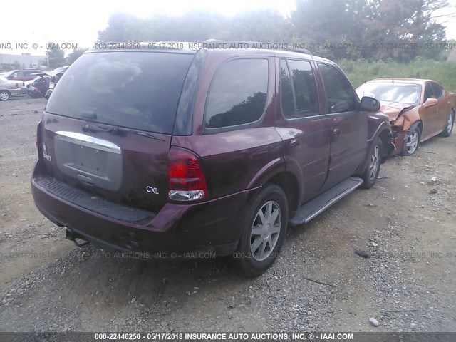 5GADT13S942433629 - 2004 BUICK RAINIER CXL BURGUNDY photo 4