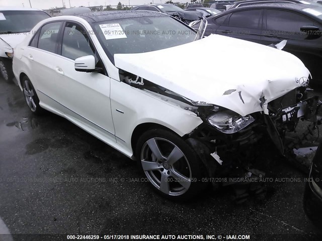 WDDHF8JB7CA644177 - 2012 MERCEDES-BENZ E 350 4MATIC WHITE photo 1