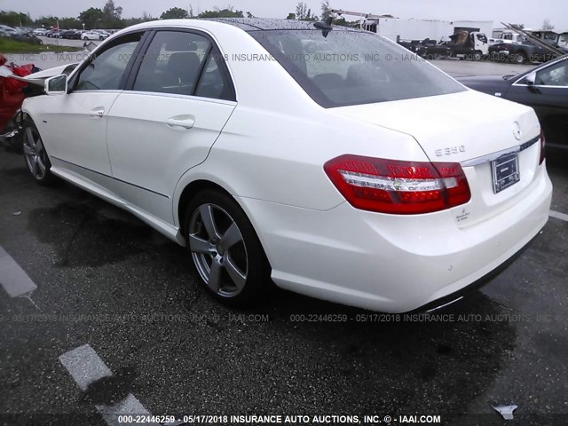 WDDHF8JB7CA644177 - 2012 MERCEDES-BENZ E 350 4MATIC WHITE photo 3