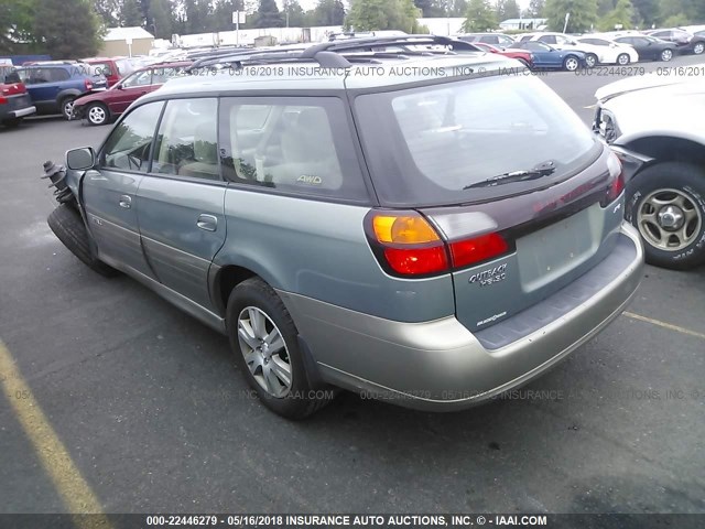 4S3BH815547616803 - 2004 SUBARU LEGACY OUTBACK H6 3.0 SPECIAL GREEN photo 3