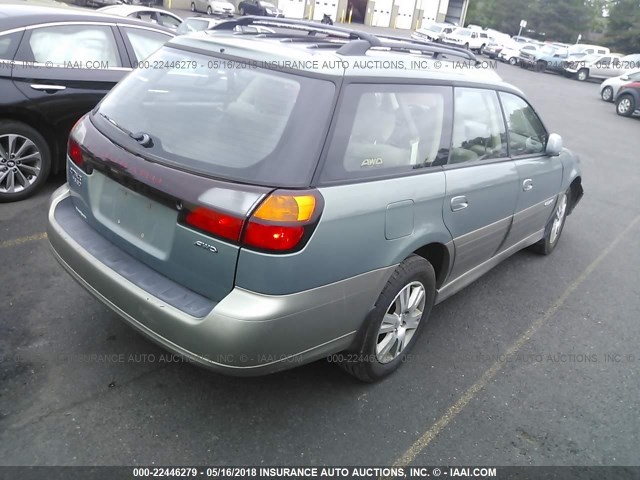 4S3BH815547616803 - 2004 SUBARU LEGACY OUTBACK H6 3.0 SPECIAL GREEN photo 4