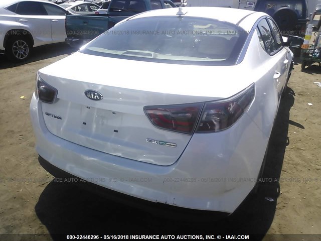 KNAGN4AD3E5076859 - 2014 KIA OPTIMA HYBRID WHITE photo 4