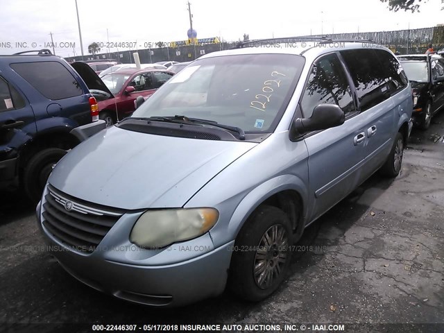 2C4GP44R85R122029 - 2005 CHRYSLER TOWN & COUNTRY LX Light Blue photo 2