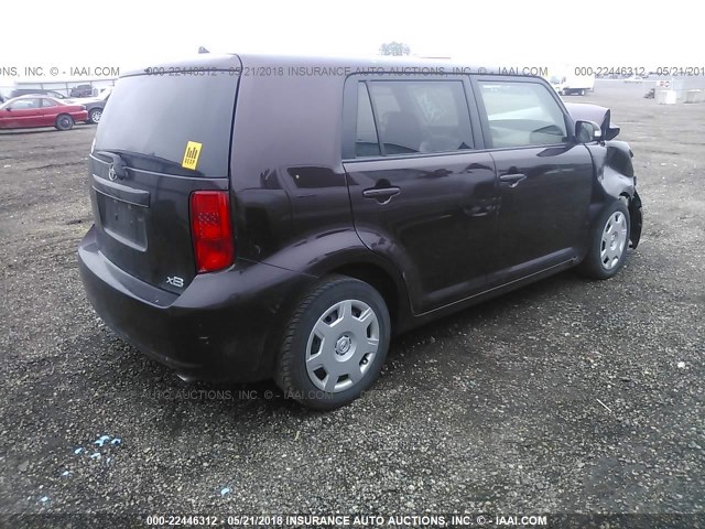 JTLKE50EX91086061 - 2009 TOYOTA SCION XB Бордовый фото 4