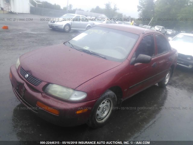 JM1BB1419T0348492 - 1996 MAZDA PROTEGE DX/LX/ES RED photo 2