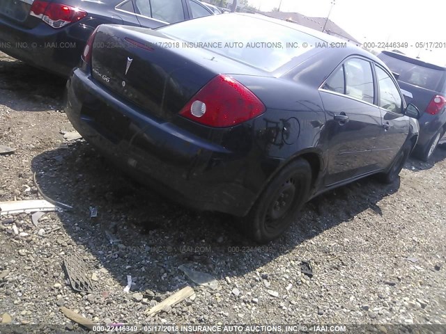 1G2ZF55B364158125 - 2006 PONTIAC G6 SE BLACK photo 4