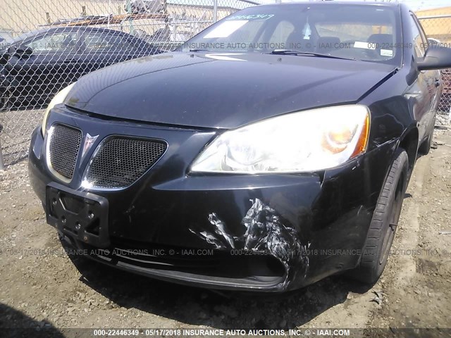 1G2ZF55B364158125 - 2006 PONTIAC G6 SE BLACK photo 6