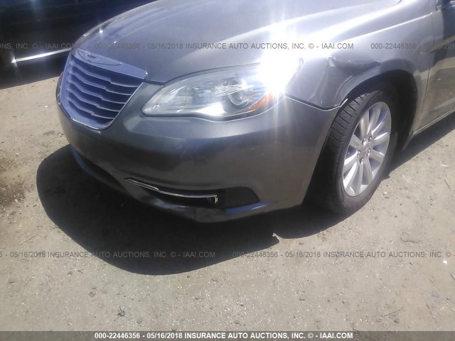 1C3CCBCGXDN688840 - 2013 CHRYSLER 200 LIMITED GRAY photo 6