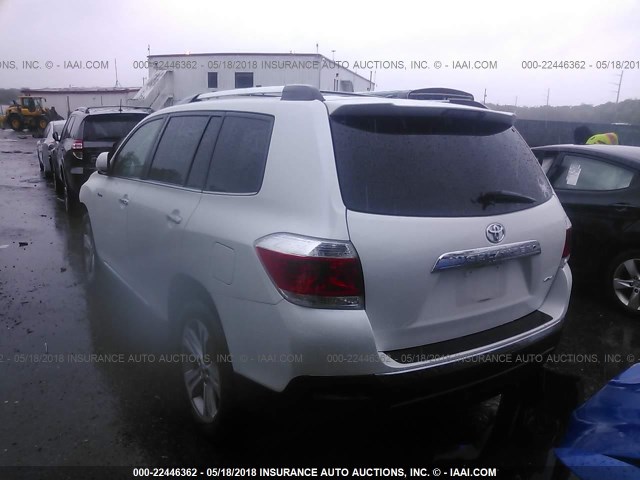 5TDDK3EH8CS100926 - 2012 TOYOTA HIGHLANDER LIMITED WHITE photo 3