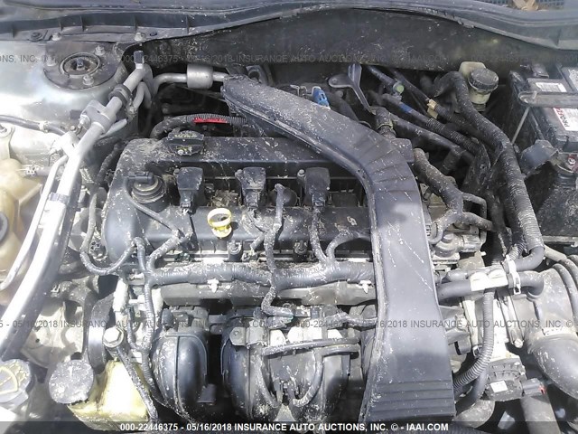 3FAFP06Z76R169247 - 2006 FORD FUSION S GRAY photo 10