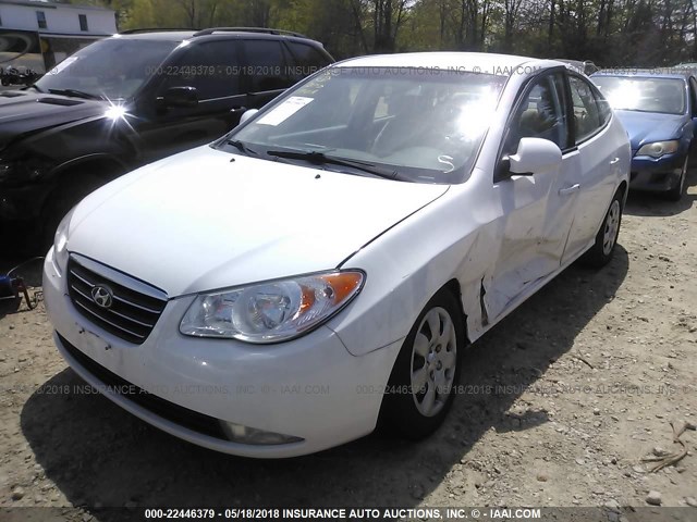 KMHDU46D78U487737 - 2008 HYUNDAI ELANTRA GLS/SE/LIMITED WHITE photo 2