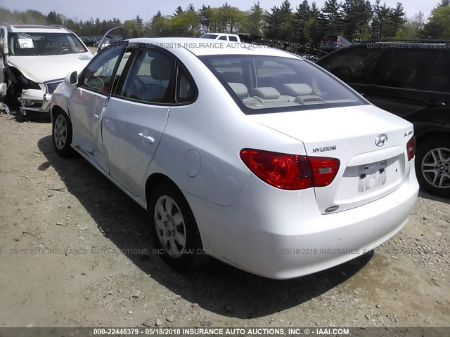 KMHDU46D78U487737 - 2008 HYUNDAI ELANTRA GLS/SE/LIMITED WHITE photo 3