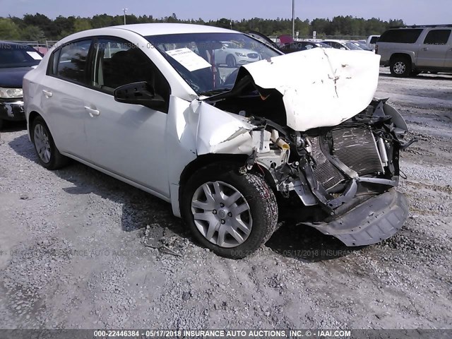 3N1AB6AP7CL687565 - 2012 NISSAN SENTRA 2.0/2.0S/SR/2.0SL WHITE photo 1