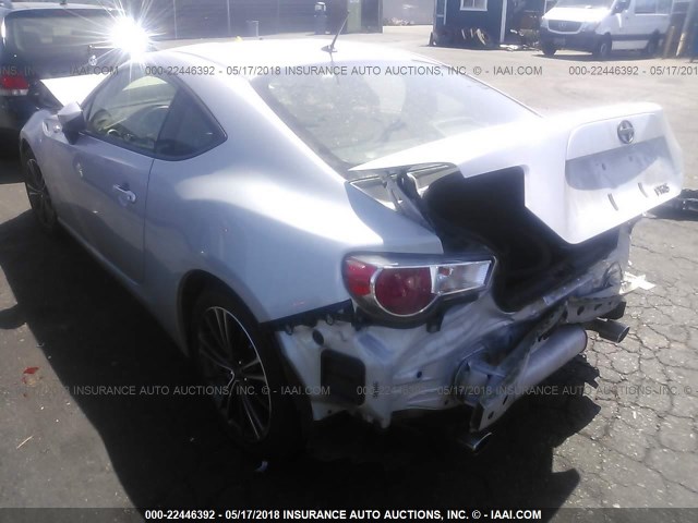 JF1ZNAA16E9703763 - 2014 TOYOTA SCION FR-S SILVER photo 3