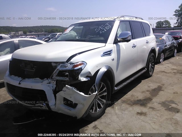 JN8AY2NC9J9554442 - 2018 NISSAN ARMADA SV/SL/PLATINUM WHITE photo 2