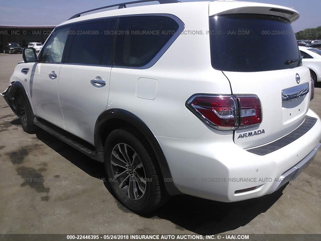 JN8AY2NC9J9554442 - 2018 NISSAN ARMADA SV/SL/PLATINUM WHITE photo 3