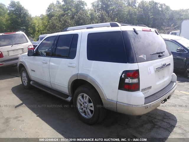 1FMEU74E66UB50880 - 2006 FORD EXPLORER EDDIE BAUER WHITE photo 3