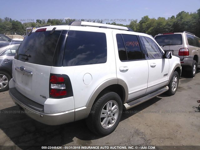 1FMEU74E66UB50880 - 2006 FORD EXPLORER EDDIE BAUER WHITE photo 4