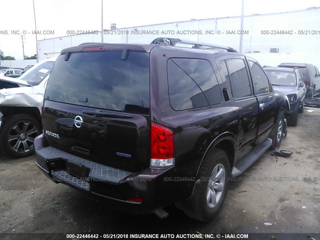 5N1BA0ND3DN600677 - 2013 NISSAN ARMADA SV/SL/PLATINUM MAROON photo 4