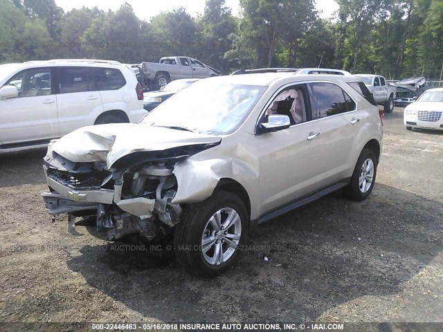 2GNALFEC2B1154631 - 2011 CHEVROLET EQUINOX LTZ TAN photo 2