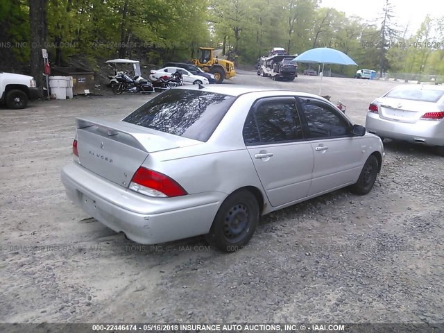 JA3AJ26E82U049988 - 2002 MITSUBISHI LANCER ES SILVER photo 4