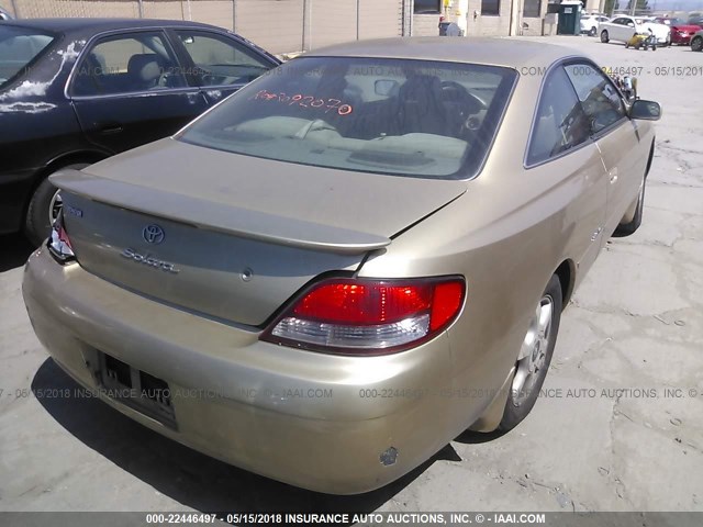 2T1CF22P21C428161 - 2001 TOYOTA CAMRY SOLARA SE/SLE GOLD photo 4